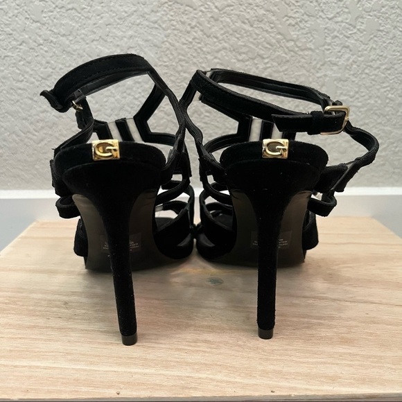 Guess Padton Black Strap Stiletto Heel Sandals 5.5 - Picture 4 of 4